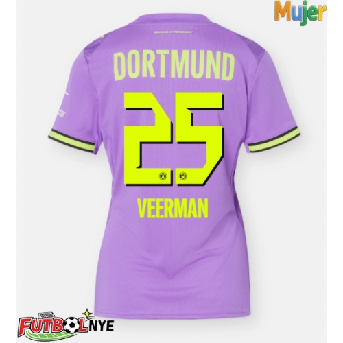 Camiseta Borussia Dortmund Joey Veerman #25 Tercera Equipación para mujer 2026-27 manga corta